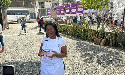 Feria de Servicios: comedores comunitarios apoyan para renovar el centro de Cali, en el marco de la COP 16