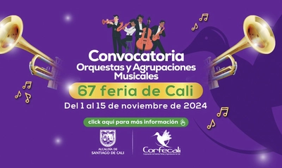 ¡Atención orquestas y grupos musicales! Corfecali abrió convocatoria para participar en la ‘67 Feria de Cali’