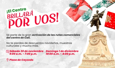 Gran lanzamiento de rutas comerciales del centro y activación en la Plaza de Cayzedo