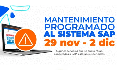 A partir del mediodía del viernes, algunos servicios de la página web estarán suspendidos por mantenimiento del sistema financiero bajo plataforma SAP