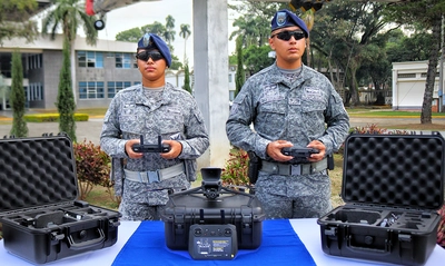 Con la entrega de tres drones por parte de la Alcaldía, la Fuerza Aérea fortalecerá las acciones de seguridad en la ciudad