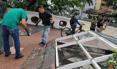 Administración Distrital rechaza el vandalismo en los vestigios del Puente  Ortiz: un acto que afecta el patrimonio cultural de Cali