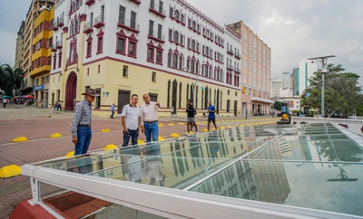Recuperada la exhibición de los vestigios del Puente Ortiz tras actos vandálicos