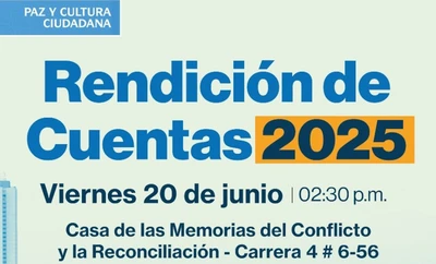 La Secretaría de Paz y Cultura Ciudadana invita a la comunidad a participar en su próxima rendición de cuentas
