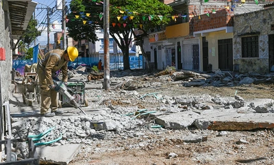 Avanza la renovación del barrio Obrero con la construcción del primer recorrido patrimonial de la salsa