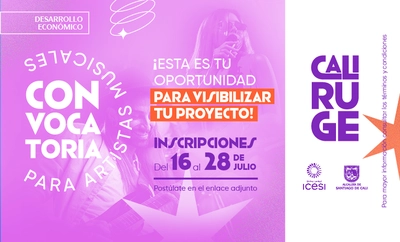 ¡Cali Ruge! Llega la convocatoria para artistas musicales que representen la fuerza creativa de la ciudad
