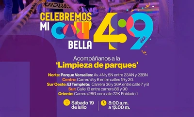 Secretaría de Salud se une al cumpleaños 489 de Cali con jornada de embellecimiento en el Parque Versalles