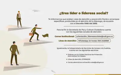 Conozca la ruta para la protección y seguridad de líderes y lideresas sociales