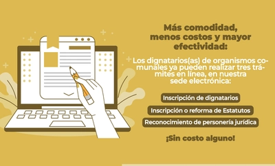 Nuevos trámites en línea facilitan el trabajo de los dignatarios de organismos comunales