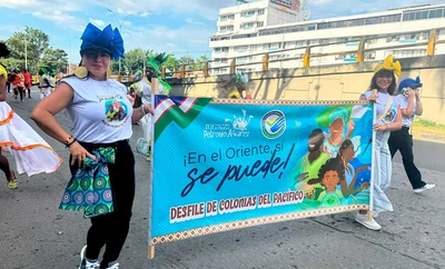 La Red de Salud del Oriente participó en el Desfile de las Colonias del Pacífico en el Petronio Álvarez