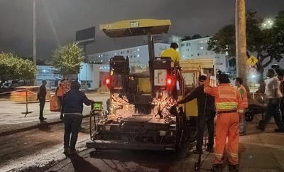 Alcaldía Eder adelanta recuperación de vías aledañas al Monumento de la Solidaridad para mejorar la movilidad en el norte de Cali