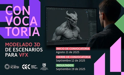 ¿Eres artista digital? Participa en la convocatoria de formación en modelado 3D para escenarios VFX