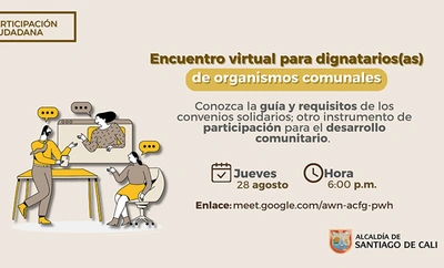 Dignatarios(as) de JAC, invitados al encuentro virtual sobre los convenios solidarios