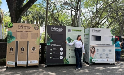 Alcaldía de Cali y Swisscontact instalan los primeros eco-puntos públicos en el Bulevar del Río