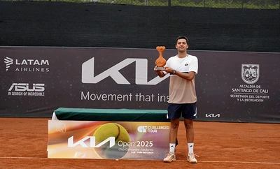 El chileno Tomás Barrios se llevó el título del KIA Open ATP, que finalizó este domingo en el Club Farallones de Cali