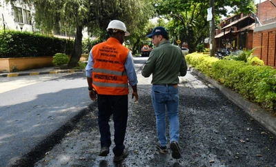 Alcalde Eder supervisa recuperación de la nueva vía de la Calle 9C con Carrera 54, que pronto estará lista