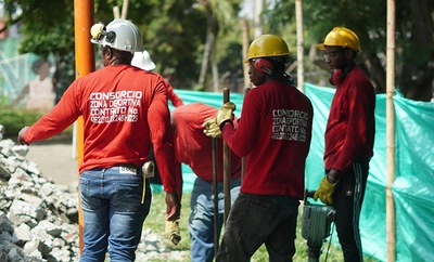 Cancha del barrio La Rivera comenzó a ser recuperada gracias a obras con presupuesto participativo