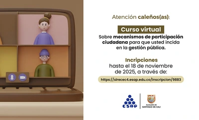 Caleños: conozcan los mecanismos de participación ciudadana para incidir en la gestión pública