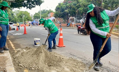 Promotores ‘Mi Cali Bella’ avanzan en la recuperación de la ciudad: transforman dos zonas del barrio Salomia