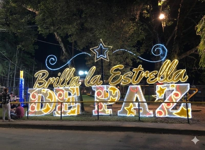 ‘Brilla la estrella de paz’: el mensaje que ilumina las noches del ‘Alumbrado Navideño’ en La Buitrera