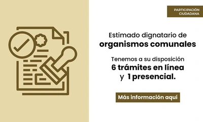 Cinco trámites en línea están al servicio de los dignatarios de los 558 organismos comunales