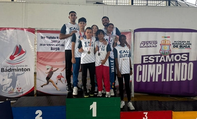 Equipo de bádminton de ‘Cali Élite’ regresó con cinco medallas de la Válida Nacional Junior en Buga