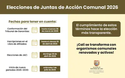 Cali se prepara para elegir a sus nuevos líderes barriales: Alcaldía de Alejandro Eder activa calendario electoral de las Juntas de Acción Comunal