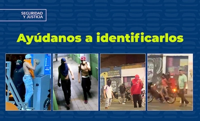Alcalde Eder da a conocer cartel de los más buscados por actos vandálicos el pasado 21 de junio en Cali