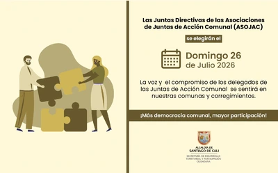 En Cali, 17 Asociaciones de Juntas de Acción Comunal se alistan para elegir sus dignatarios el próximo 26 de julio