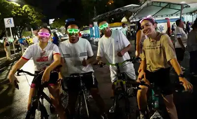 La Ciclovida ‘Noche Caleña’ adelantó la celebración del cumpleaños 490 de Cali