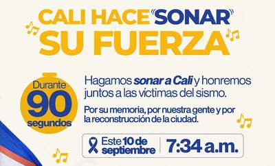 Cali vivirá 90 segundos honrando a las víctimas del terremoto del 10 de agosto