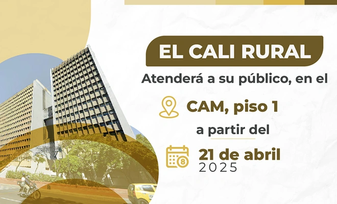 Desde este lunes, el CALI Rural atenderá en el primer piso del CAM