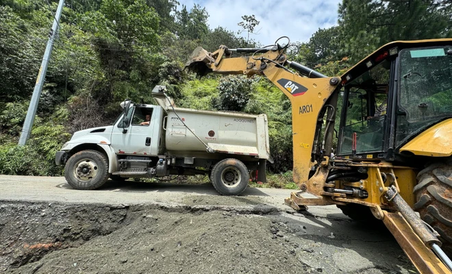 Secretaría de Infraestructura inicia la recuperación de daño ocasionado por falla geológica en la vía a Pichindé
