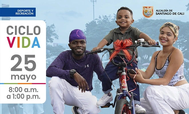 Ciclovida de Cali, una jornada para disfrutar en familia