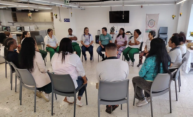 En el cuarto encuentro de la red Enrédate: bienestar y cuidado emocional  para maestras de educación inicial
