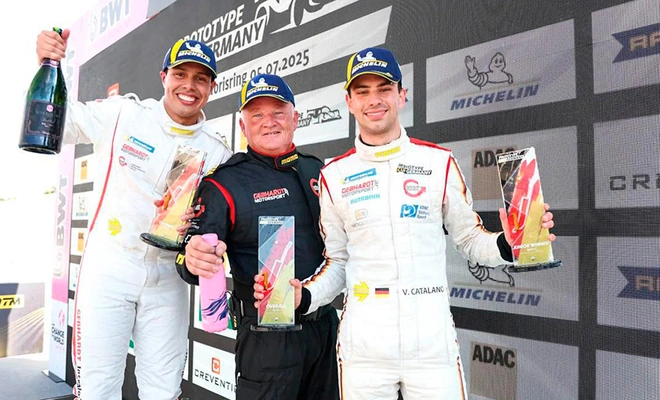 Tunjo deja huella en Alemania: lideró desde la pole y sumó otro podio internacional