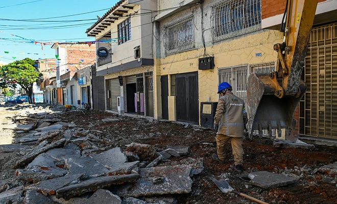 Avanzan obras en el barrio Obrero, como parte de la recuperación integral del centro de Cali