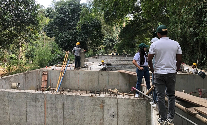 Avanzan obras de la Planta de Tratamiento de Aguas Residuales en El Plan para optimizar el caudal del río Lili
