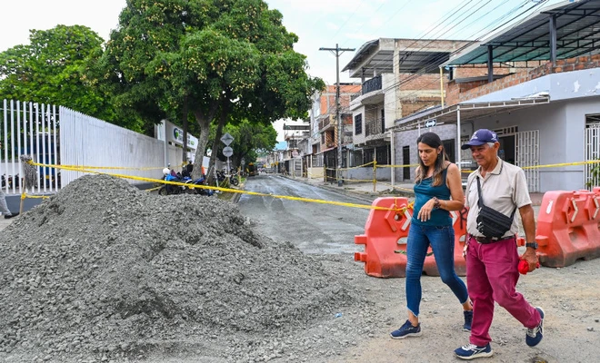 Con obras en Villacolombia, Alcaldía de Alejandro Eder recupera las vías de Cali