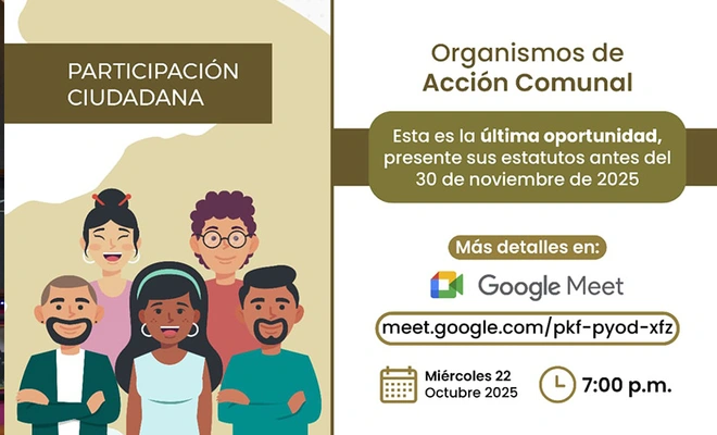 Encuentro virtual exclusivo para 127 organismos comunales que no han inscrito sus estatutos ante Participación Ciudadana