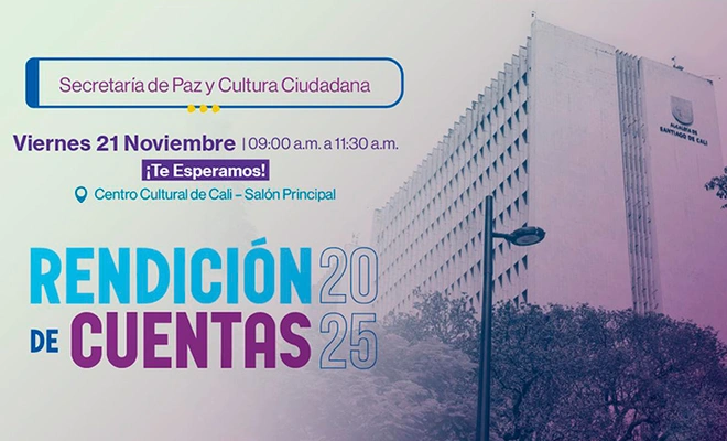 La Secretaría de Paz y Cultura Ciudadana invita a la comunidad a participar en su próxima Rendición de Cuentas 2025