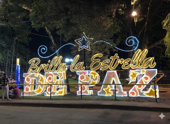 ‘Brilla la estrella de paz’: el mensaje que ilumina las noches del ‘Alumbrado Navideño’ en La Buitrera