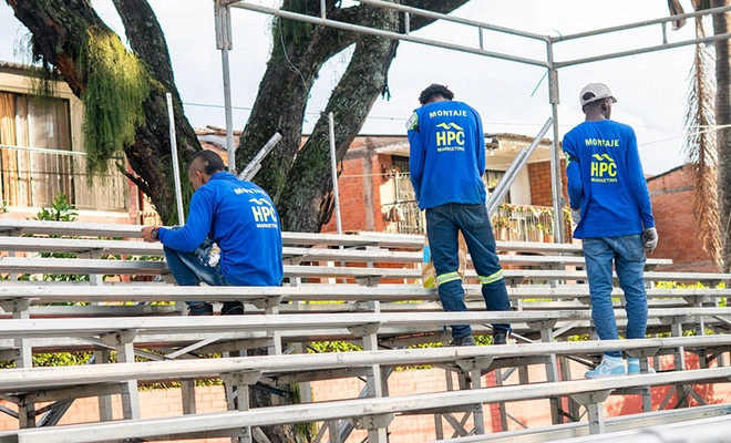 Inició el montaje de las graderías para la 68 Feria de Cali