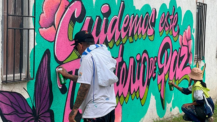 Un mural por la paz: arte comunitario que resignifica la Ciudadela  Recreativa El Pondaje y Charco Azul