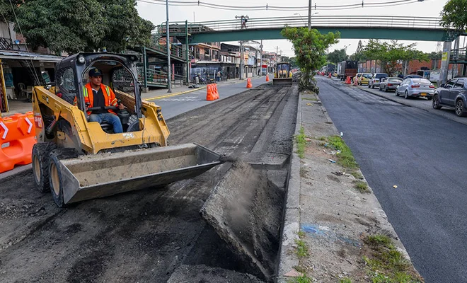 En 480 metros lineales avanza la rehabilitación vial de la Avenida Ciudad de Cali
