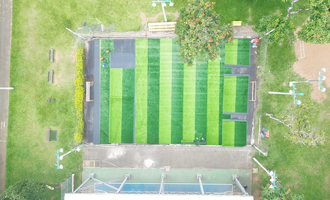 Nueva cancha sintética para el Polideportivo Farallones