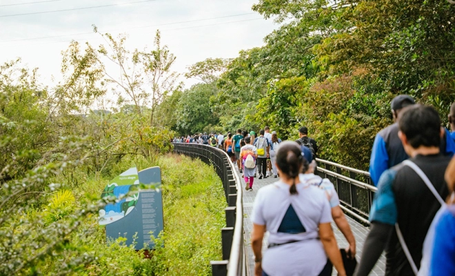 Gran respuesta de los caleños durante la caminata en el Ecoparque de la Biodiversidad COP16