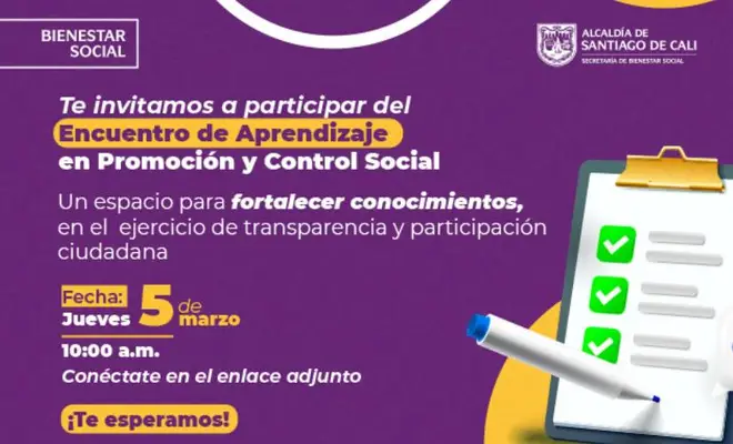 Conéctate al primer Encuentro Virtual de Aprendizaje en Control Social