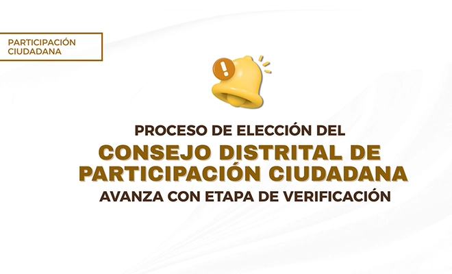 Finalizó etapa de verificación en el proceso de elección del Consejo Distrital de Participación Ciudadana