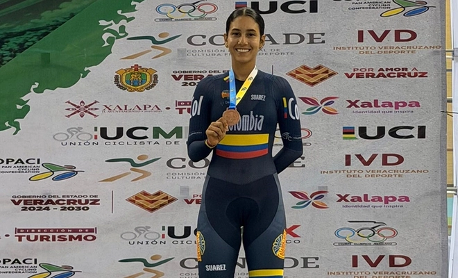 Sheylin Gómez, pistera de ‘Cali Élite’, ganó cuatro medallas y fue figura con Colombia en el ‘Panamericano de México’